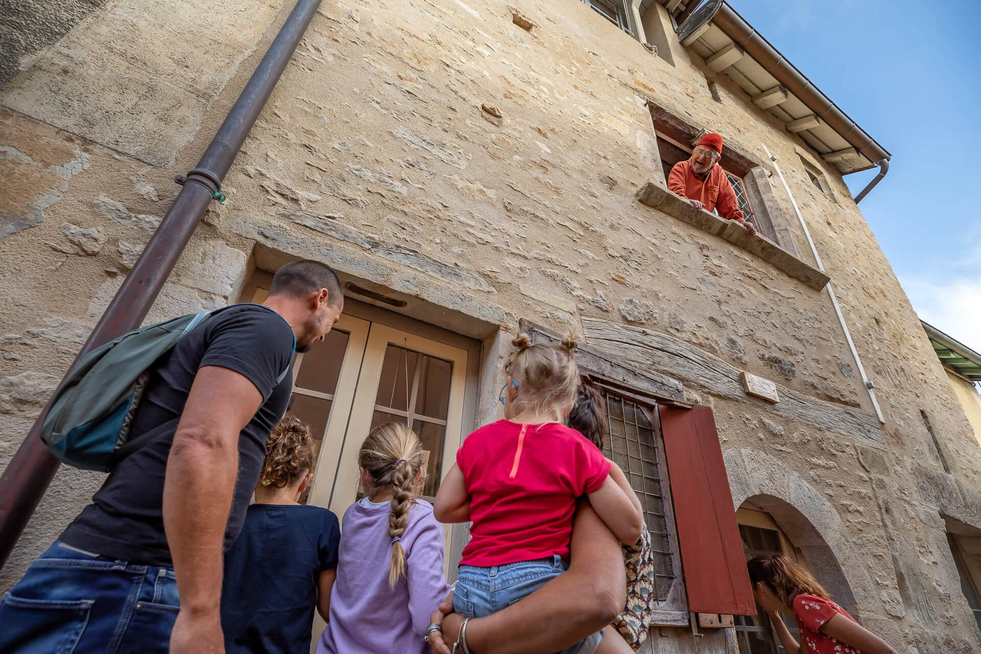 Pidou berlu Cluny en famille